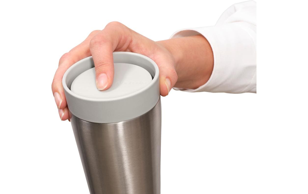 Brabantia Make & Take Thermobecher 200 ml – Doppelwandig 3 h heiss/6 h kalt, Schraubdeckel, Edelstahl
