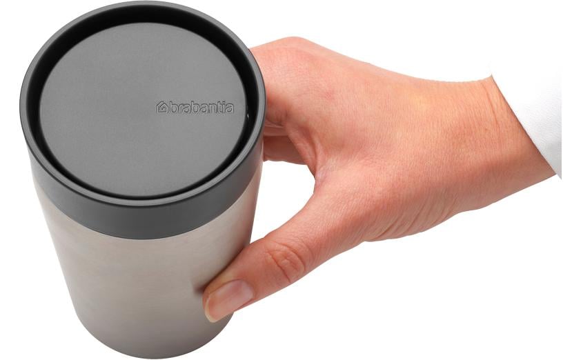 Brabantia Make & Take Thermobecher 200 ml – Doppelwandig 3 h heiss/6 h kalt, Edelstahl, Schraubdeckel