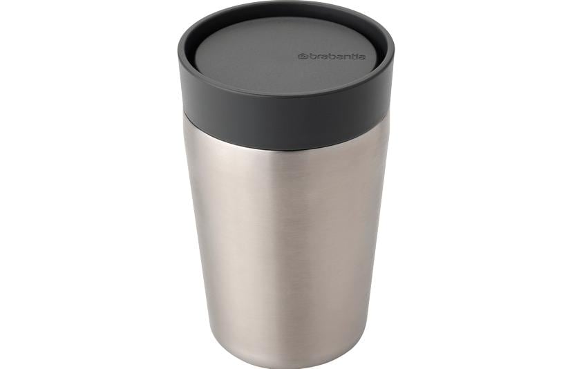 Brabantia Make & Take Thermobecher 200 ml – Doppelwandig 3 h heiss/6 h kalt, Edelstahl, Schraubdeckel