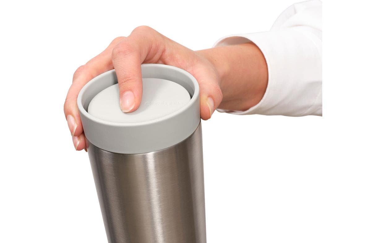 Brabantia Make & Take Thermobecher 360 ml – Doppelwandig 6-8 h heiss, Schraubdeckel, Edelstahl