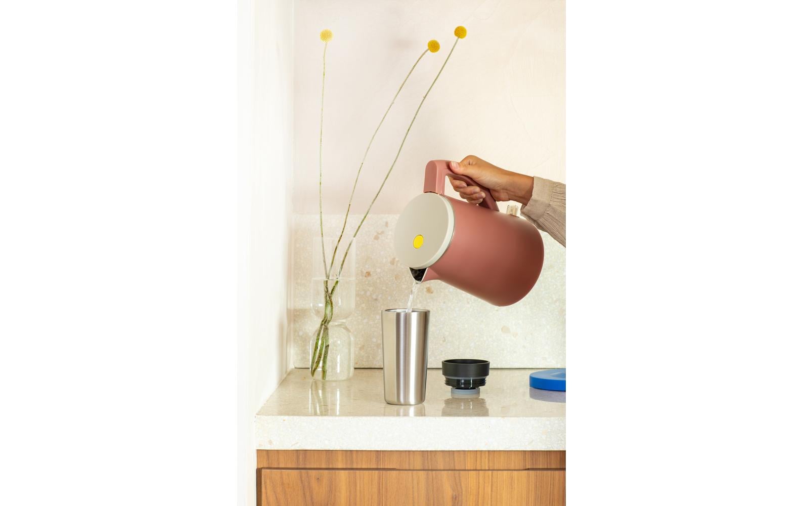 Brabantia Make & Take Thermobecher 360 ml – Doppelwandig 6–8 h heiss, Edelstahl, Schraubdeckel, Dunkelgrau