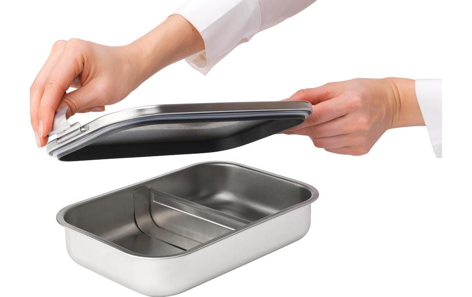 Brabantia Lunchbox 2 l, 26 × 16,7 × 6,3 cm, Edelstahl, silber