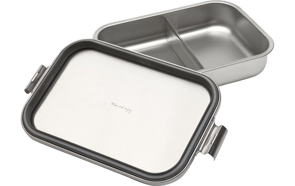 Brabantia Lunchbox 2 l, 26 × 16,7 × 6,3 cm, Edelstahl, silber