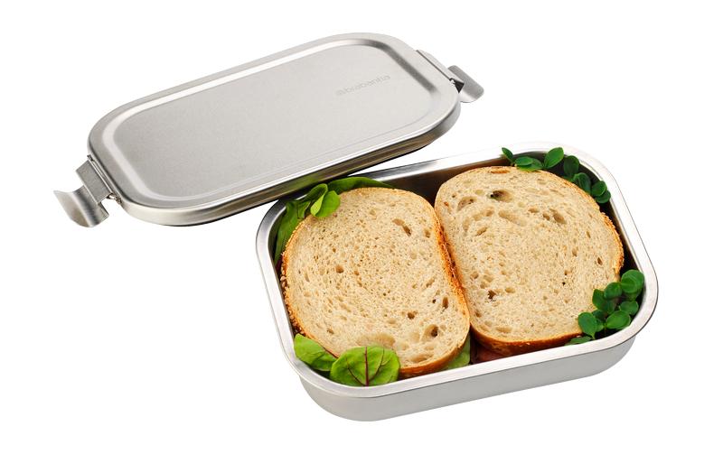 Brabantia Make & Take – Lunchbox 1,1 l, 20 × 13,5 × 5,5 cm, Edelstahl, Silber