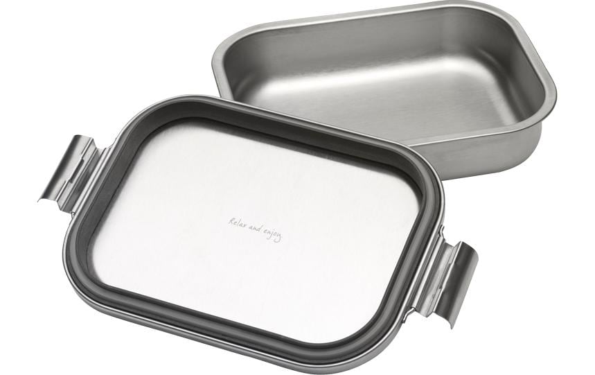 Brabantia Make & Take – Lunchbox 1,1 l, 20 × 13,5 × 5,5 cm, Edelstahl, Silber