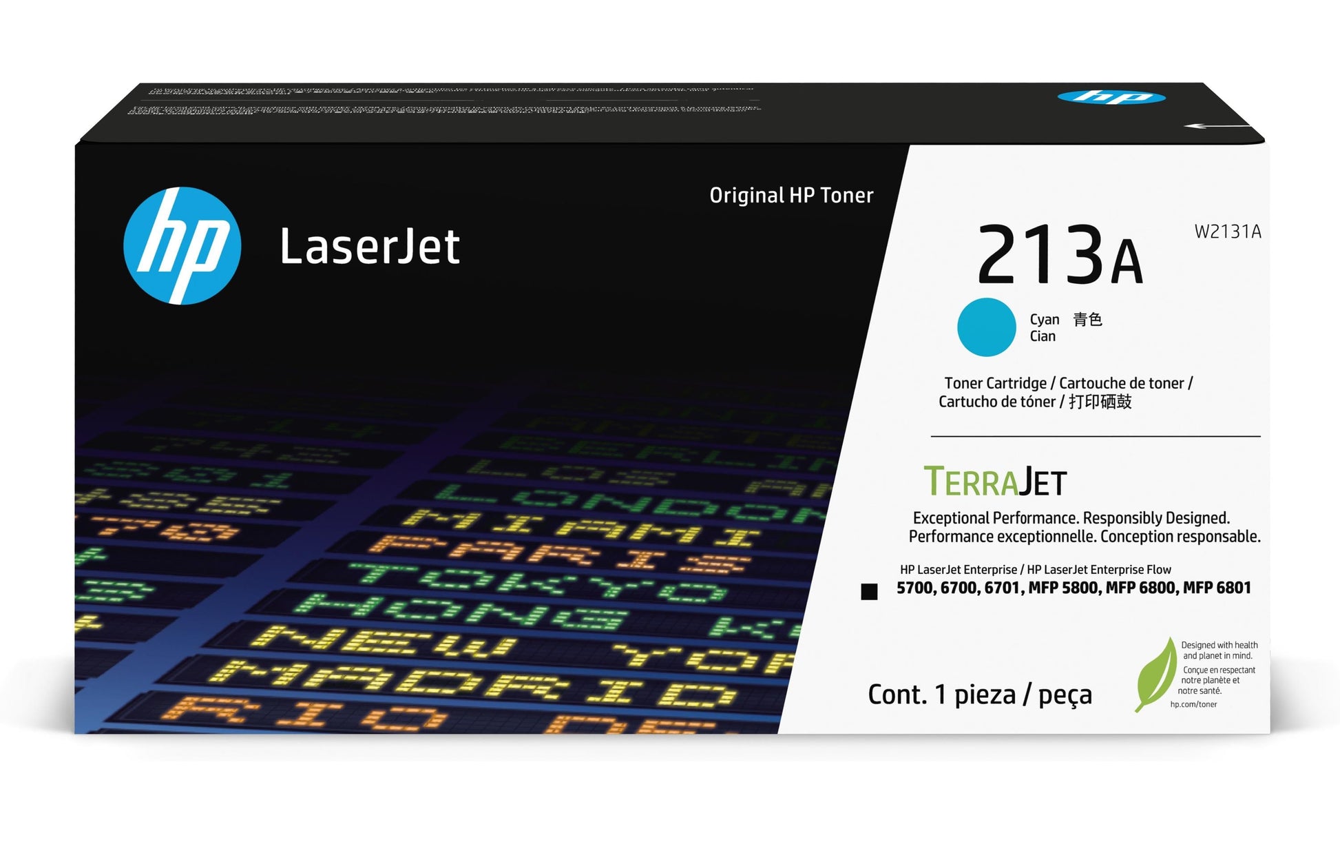 HP Toner 213A – cyan, 3000 Seiten – für Farb-Laserdrucker/Multifunktionsgeräte