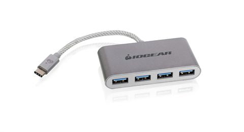 iogear HUB-C USB-Hub – USB-C, 4× USB-A, für Windows/Mac