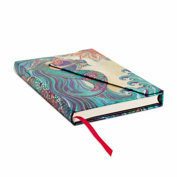 Paperblanks Notizbuch – 130 × 180 mm – liniert – Hardcover, Einstecktasche, Leseband, mehrfarbig, FSC