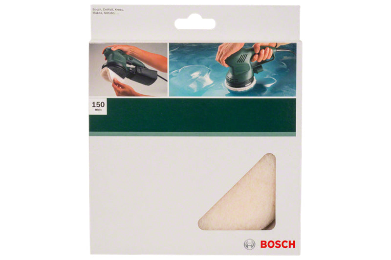 Bosch Polierhaube 125 mm Lammwolle – für Exzenterschleifer – 1 Stk – Klett