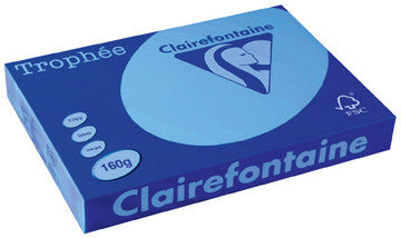 Clairefontaine Farbiges mattes Kopierpapier blau – A3, 160 g/m², 250 Blatt
