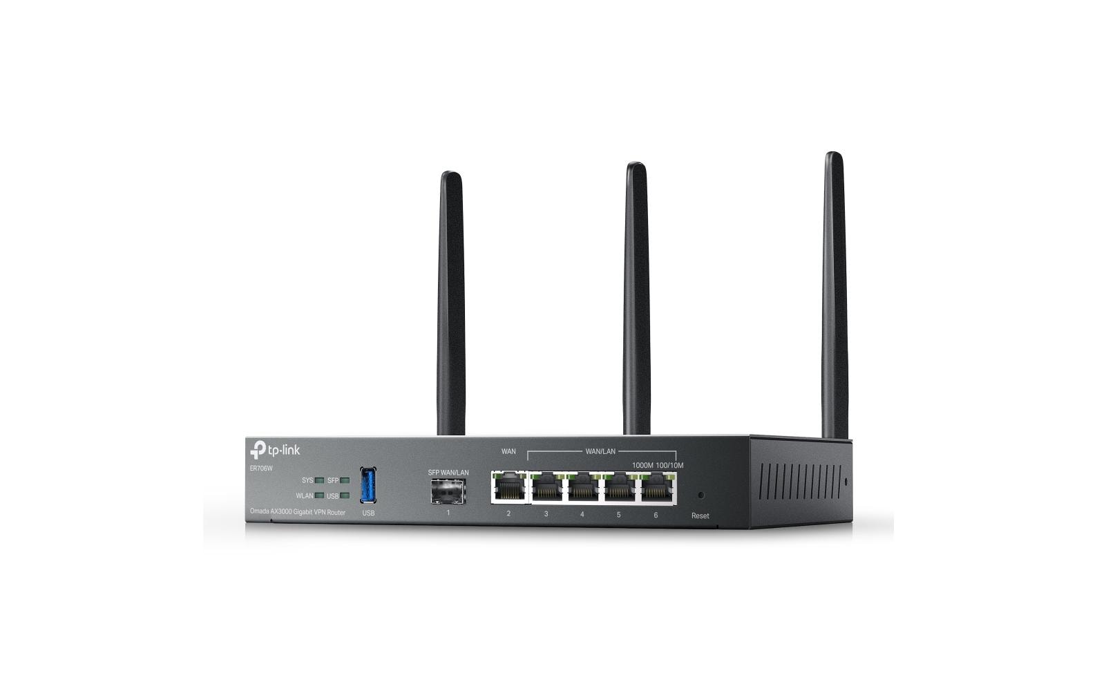 TP-Link Omada ER706W – WLAN-Router – Wi-Fi 6 Dual-Band (2,4/5 GHz), 3,0 Gbit/s