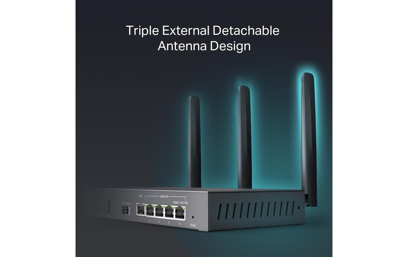 TP-Link Omada ER706W – WLAN-Router – Wi-Fi 6 Dual-Band (2,4/5 GHz), 3,0 Gbit/s