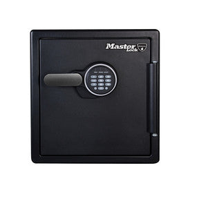 Master Lock Tresor LFW123FTC – Elektronikschloss – 33,6 l – Feuerschutz 24 min, Wasserschutz 24 min – Schwarz