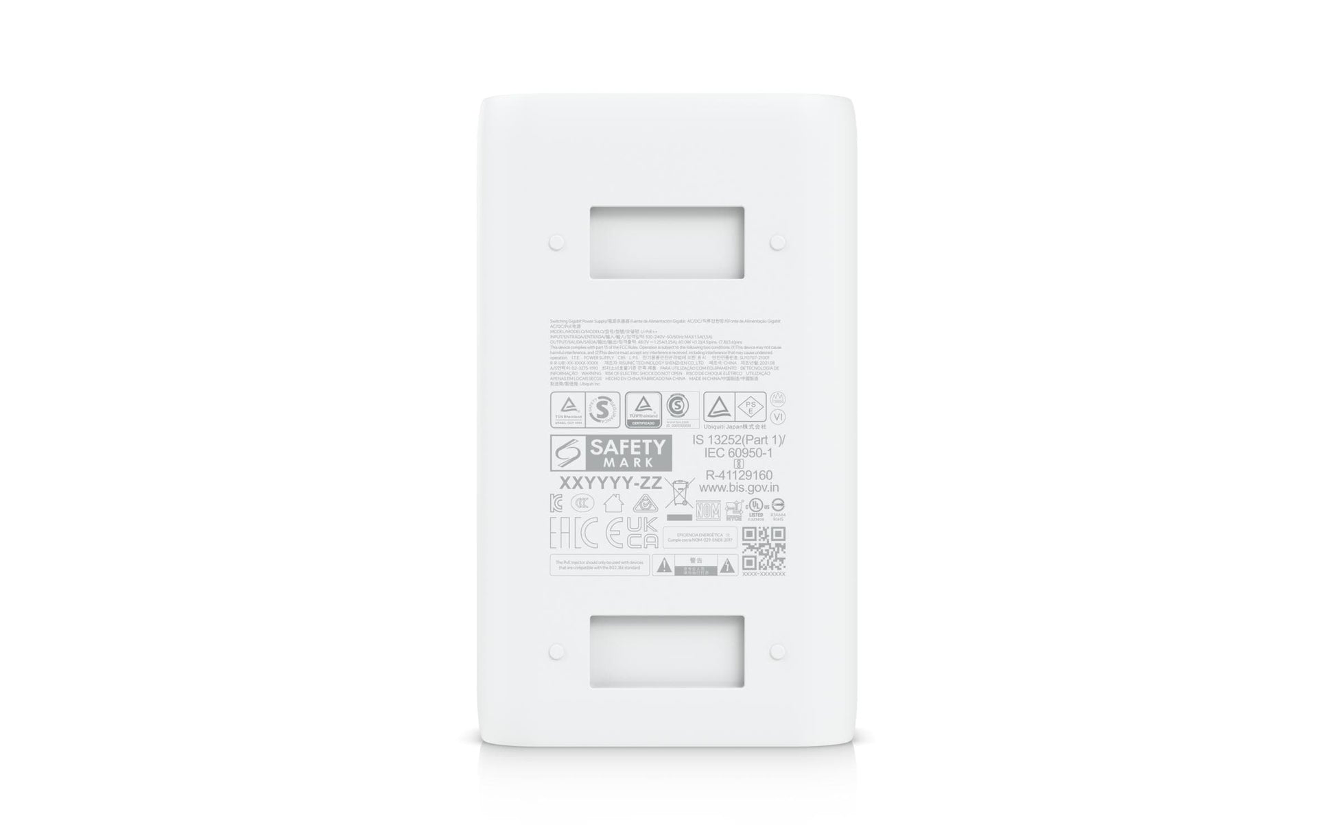 Ubiquiti UISP U-PoE++ PoE-Injektor 60 W – IEEE 802.3at – Gigabit Ethernet – 48 V – Weiss
