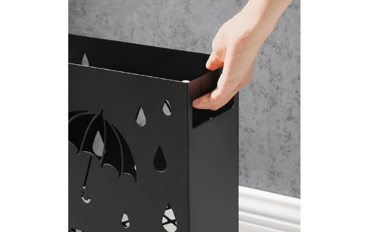 Songmics Schirmständer – Stahl, Schwarz, 28 × 12 × 41 cm