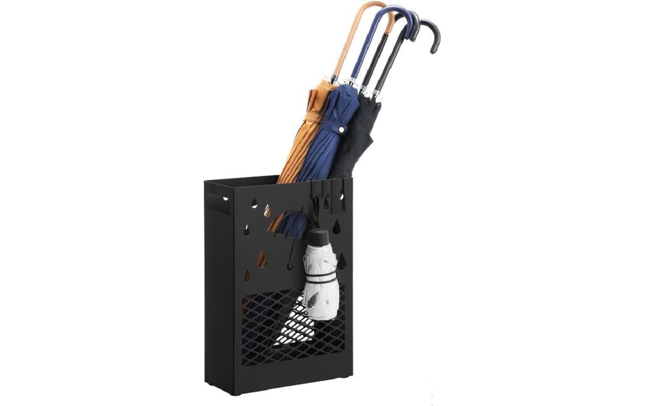 Songmics Schirmständer – Stahl, Schwarz, 28 × 12 × 41 cm