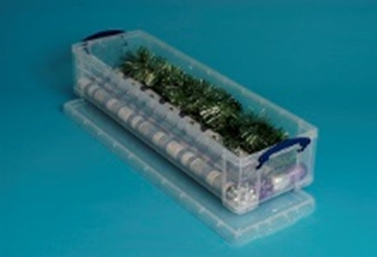 Really Useful Boxes Aufbewahrungsbox – Polypropylen (PP), transparent, 25,5 × 15,5 × 82 cm