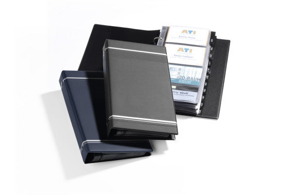 Durable Visitenkartenbuch Visifix 200 – 200 Karten – 4-Ring – Polypropylen (PP) – Anthrazit