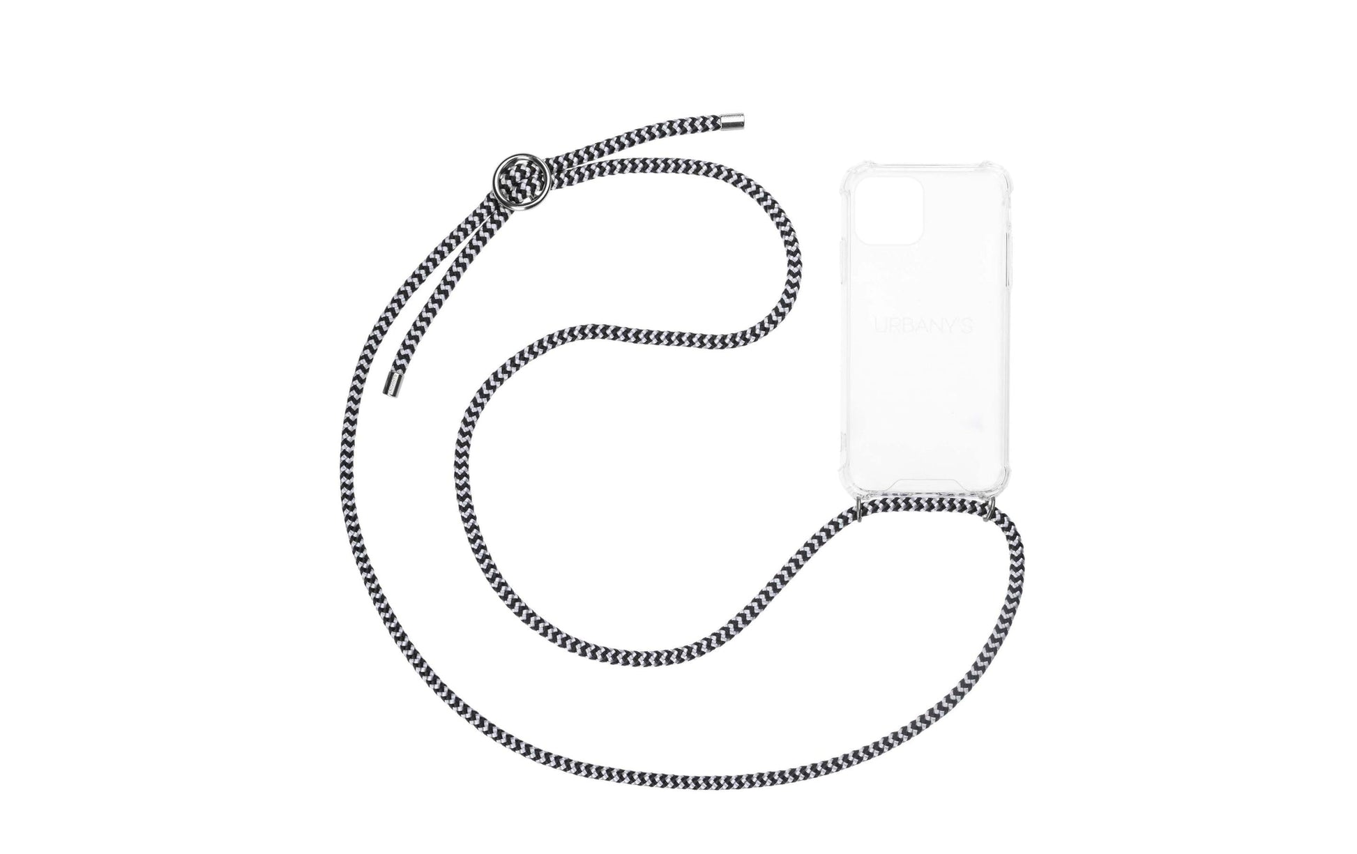 Urbany's Necklace Case Backcover – für Apple iPhone 15, TPU, Schwarz, Hypnotic Zebra, Halsband