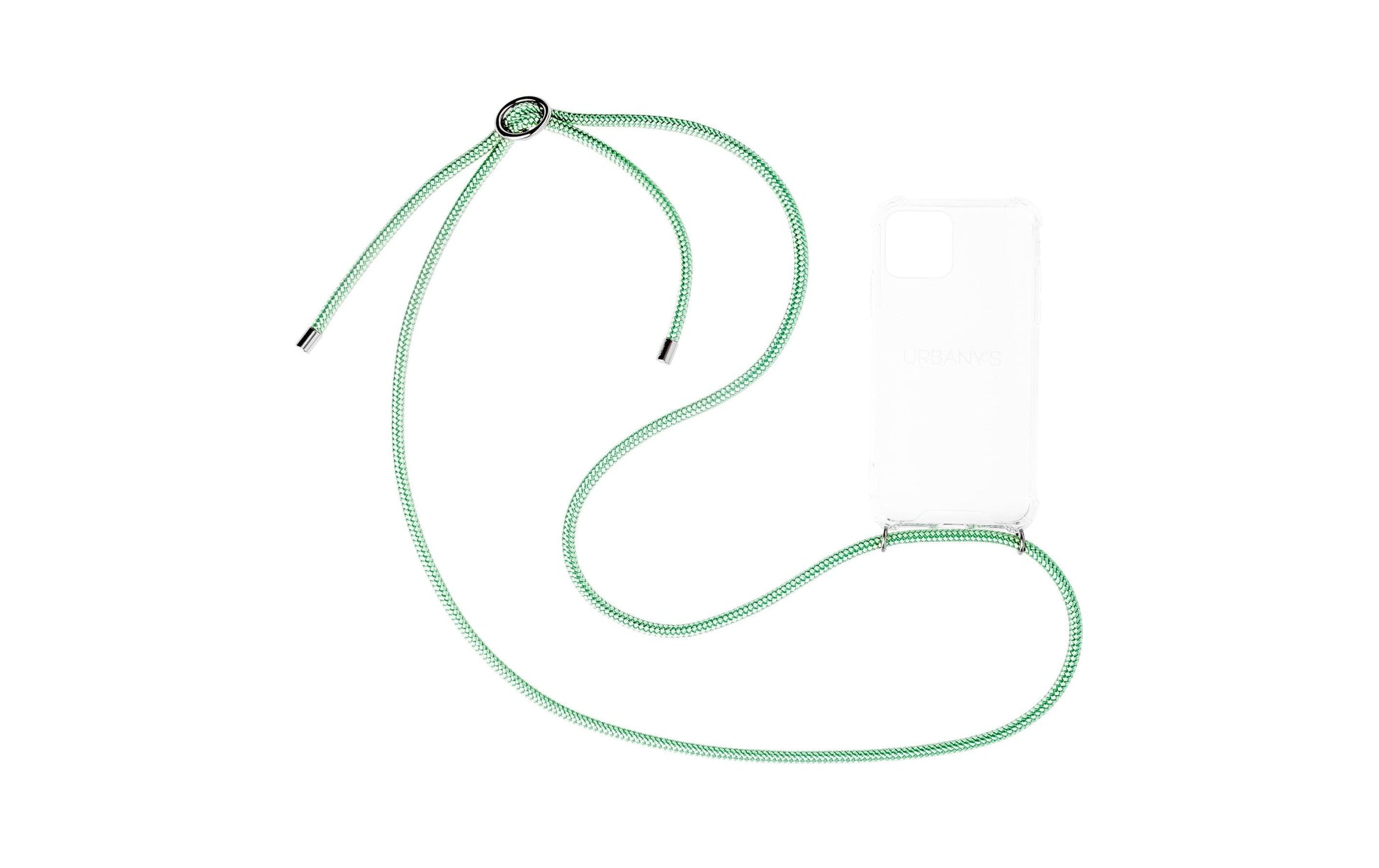 Urbany's Necklace Case Backcover – für Apple iPhone 15, Polypropylen, Granny Smith, mit Trageband