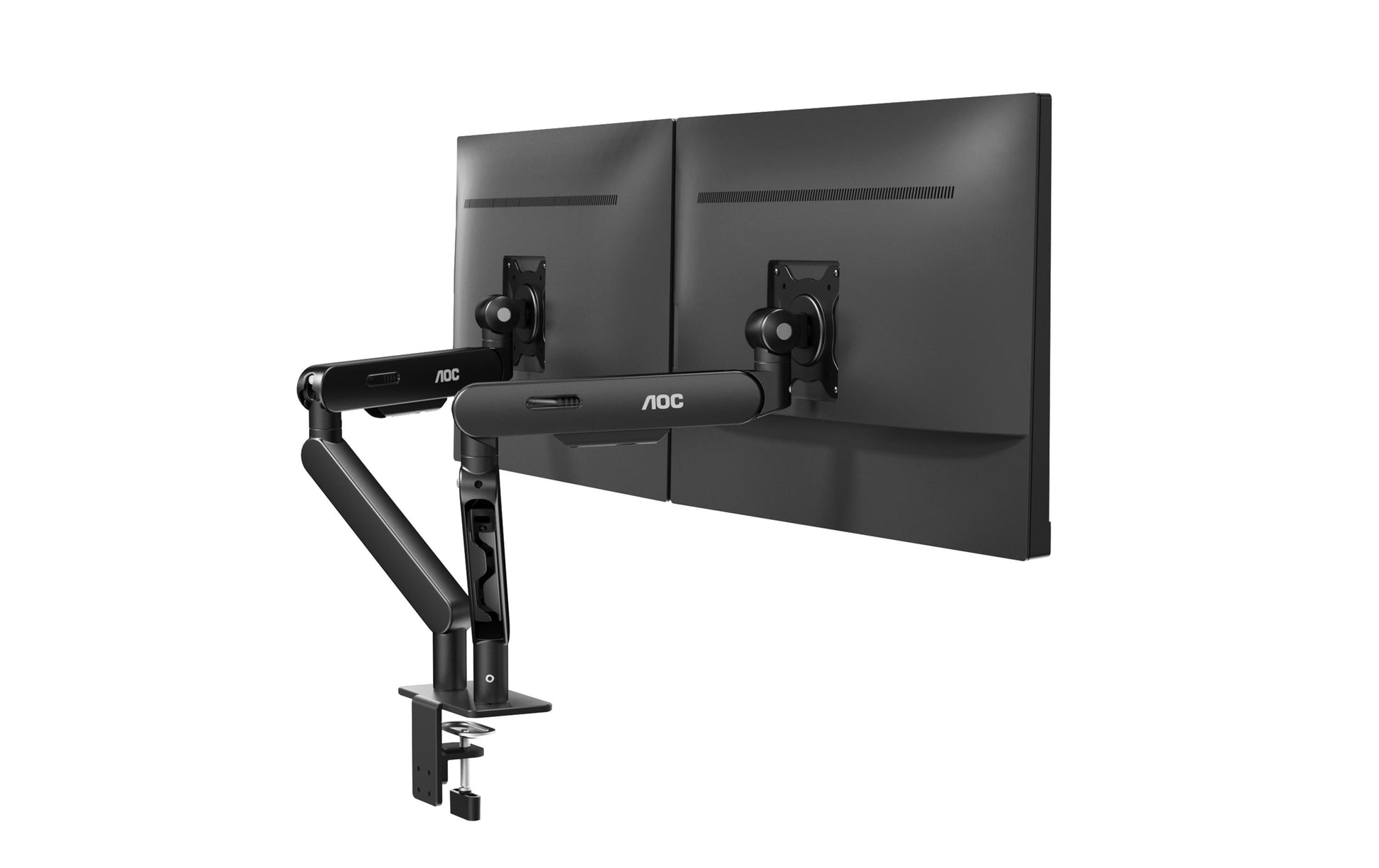 AOC AM420B – Monitorarm, Dual, bis 34", VESA 75 × 75 mm, 9 kg, neigbar, schwarz