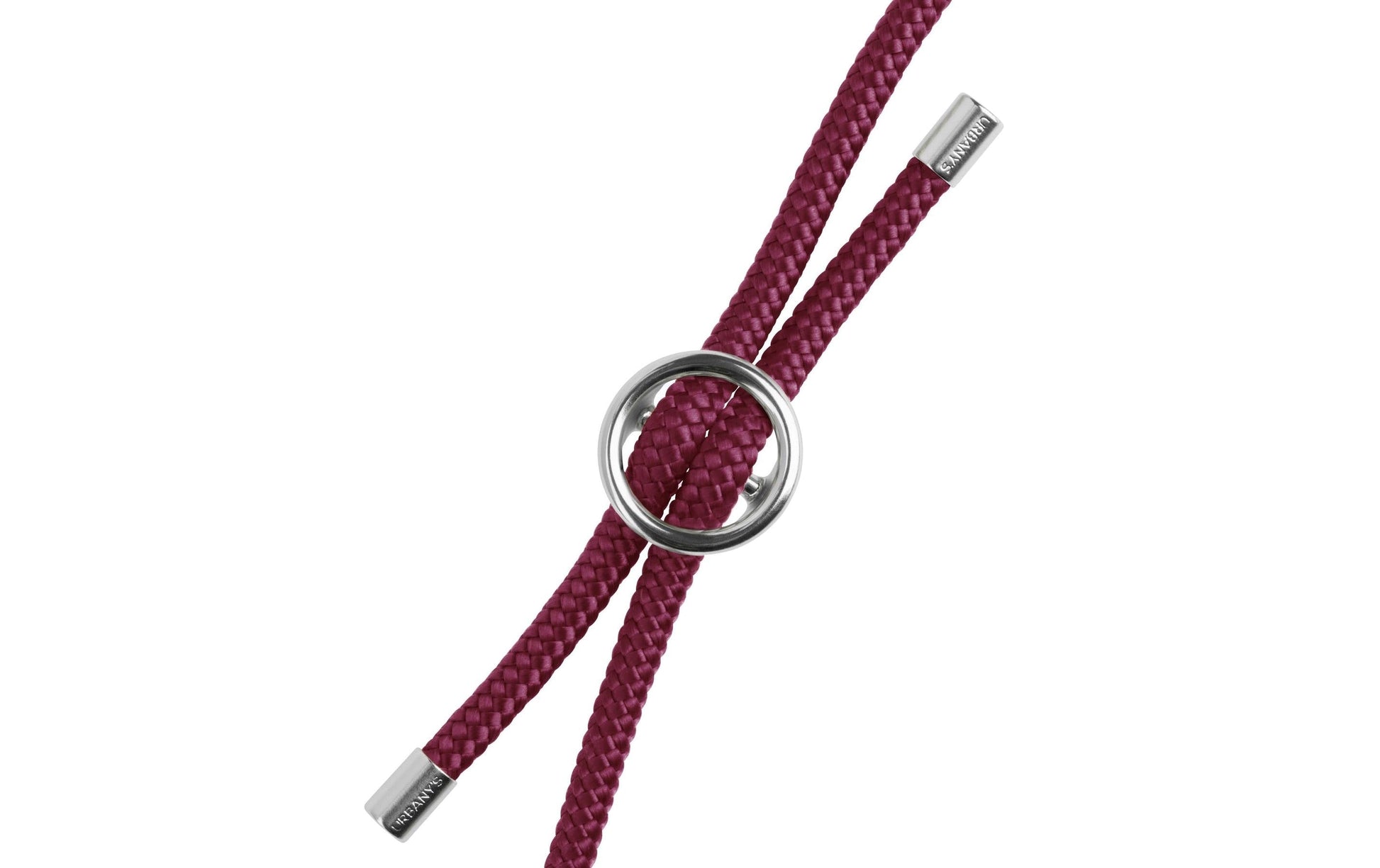 Urbany's Necklace-Hülle – für Apple iPhone 15 Plus – Bordeaux/transparent – TPU – mit Kordel