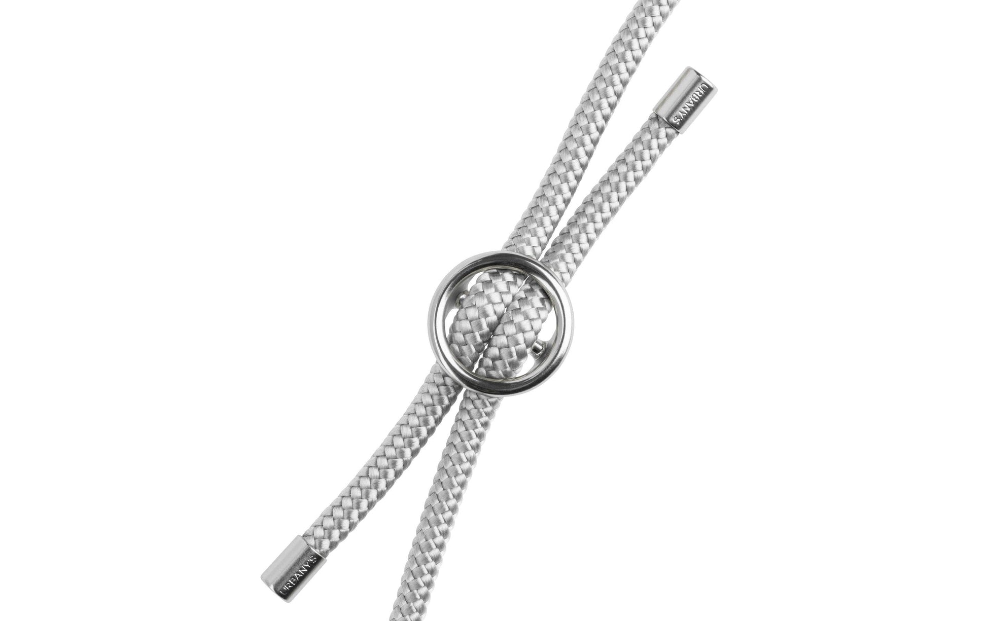 Urbany's Necklace-Hülle – für Apple iPhone 15 Plus – Cloudy Sky, hellgrau – mit Kordel