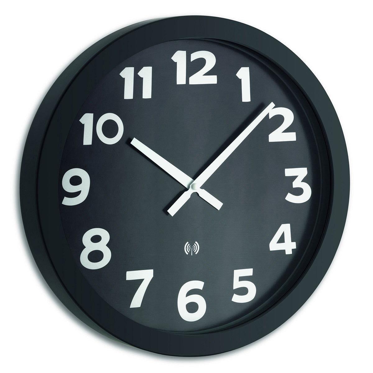 TFA-Dostmann TFA Dostmann Wanduhr – Funk, analog, Ø 40 cm, schwarz, Glas/Metall
