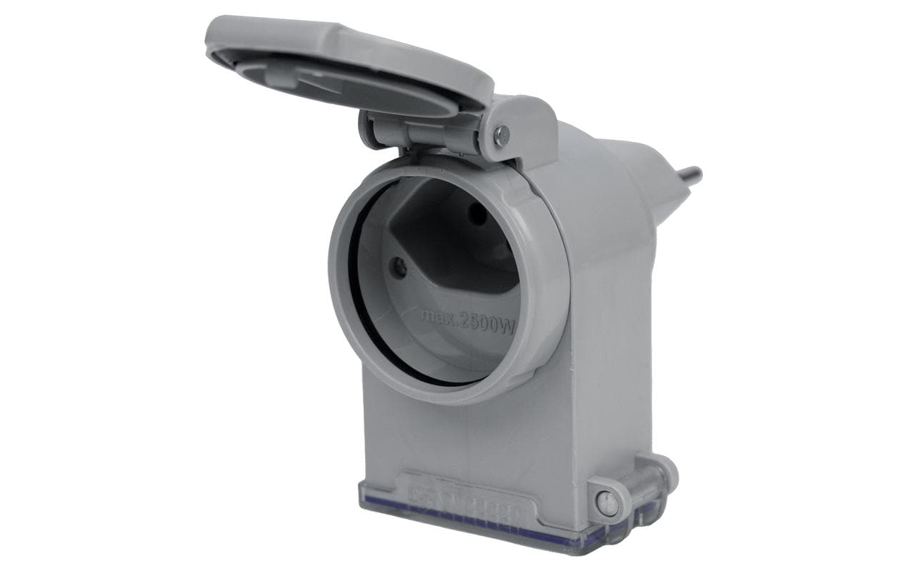 Steffen Zeitschaltuhr – Tages-/Wochen-Timer, digital – IP55, 230 V, 10 A – T13 Steckdose – Weiss
