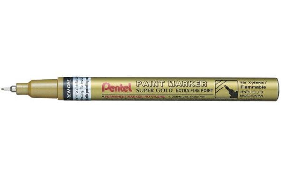 Pentel MFP10 Paint Marker Metallic – konische Spitze 0,7 mm – gold – 12er-Pack