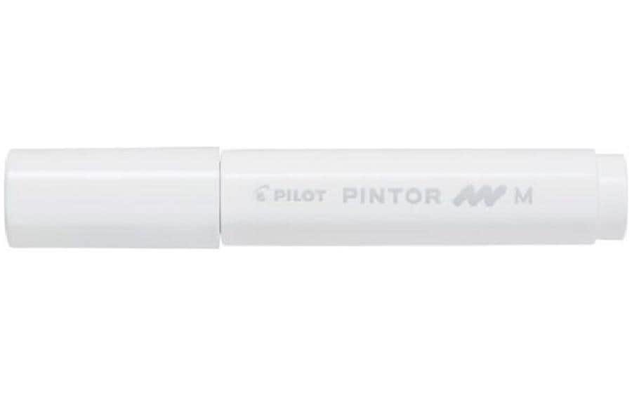 Pilot Pigment-Marker Pintor – Rundspitze 1,5-2,2 mm – Weiss – Für dunkle Oberflächen geeignet