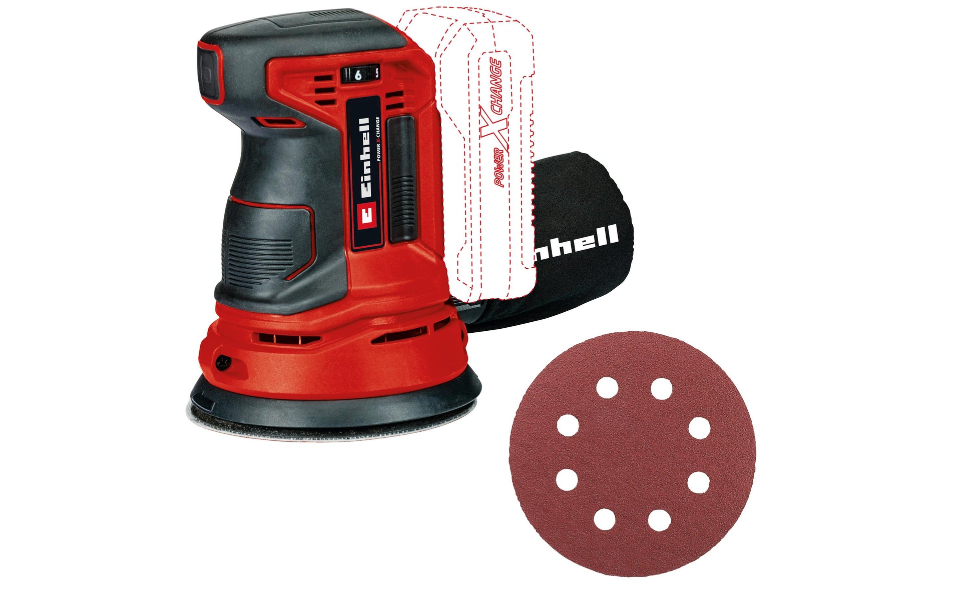 Einhell TE-RS 18 Li Akku-Exzenterschleifer – 18 V – Ø 125 mm – Solo – Power X-Change