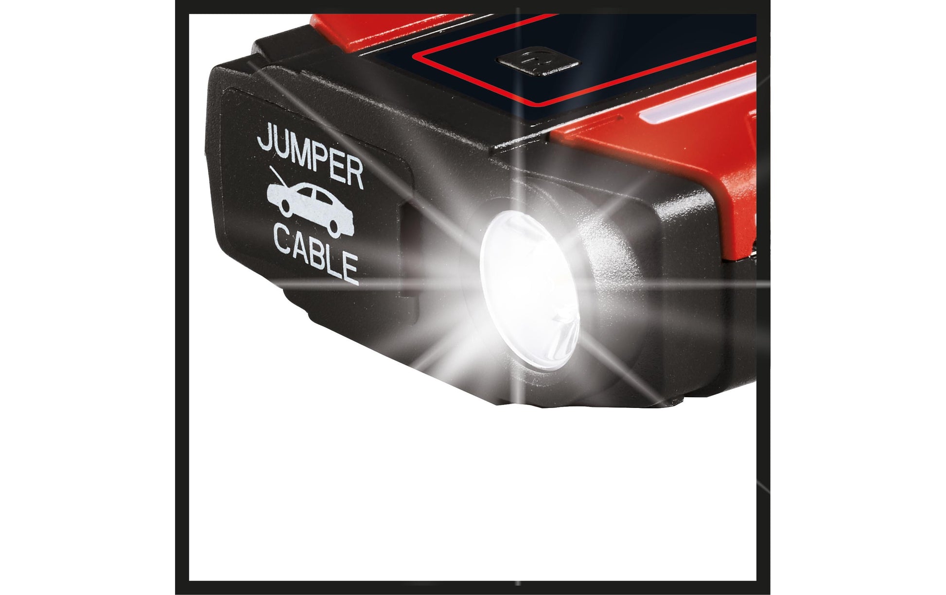 Einhell automotive Einhell Starterbooster CE-JS 8 – Mini – für 12 V – Startstrom 200 A, LED-Taschenlampe, 2× USB