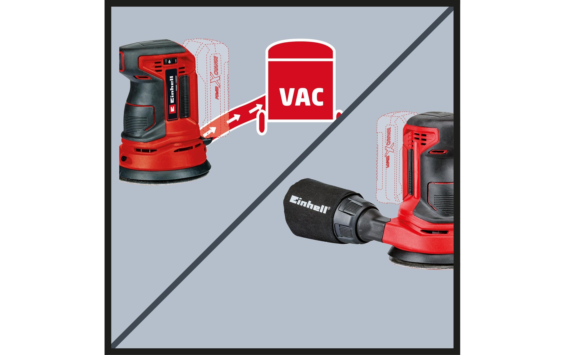 Einhell TE-RS 18 Li Akku-Exzenterschleifer – 18 V – Ø 125 mm – Solo – Power X-Change