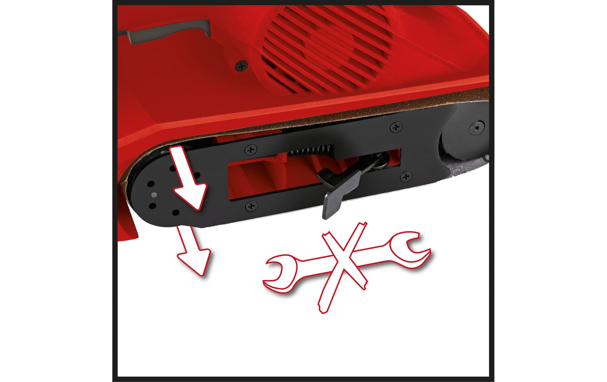 Einhell TC-BS 8038 Bandschleifer – 800 W – Schleifband 76 × 533 mm