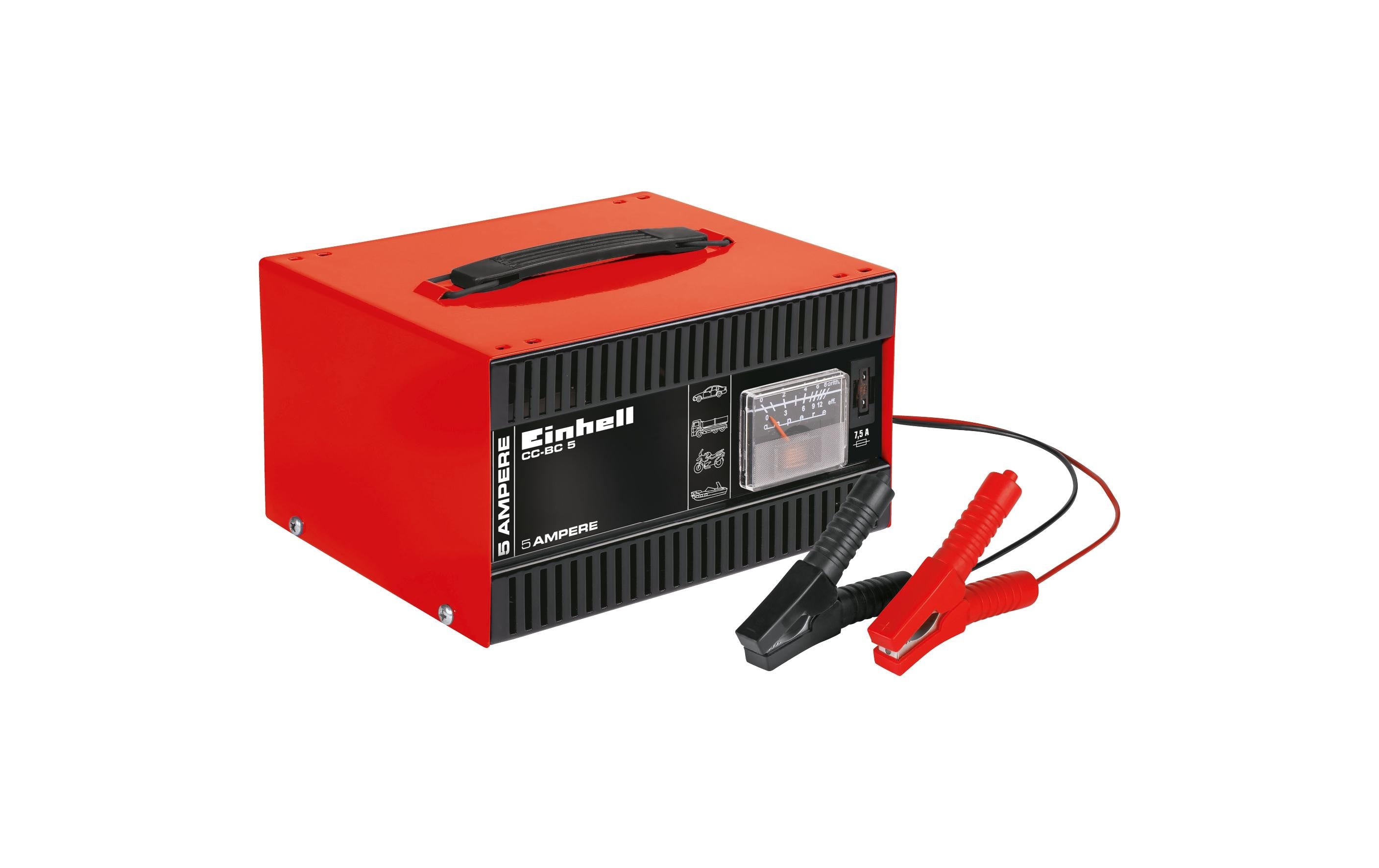 Einhell automotive Automatik-Batterie-Ladegerät – 5 A, 12 V, für Autos, Blei (Pb), 80 Ah