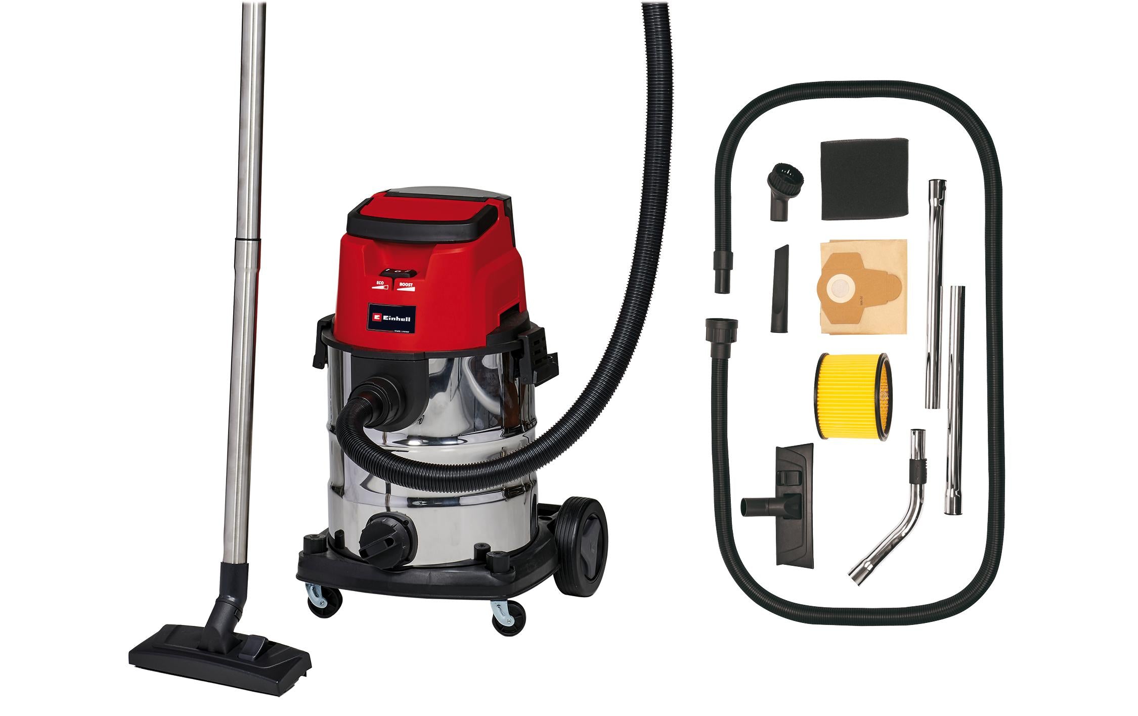 Einhell Nass-/Trockensauger TE-VC 36/25 – 2-in-1, 25 l, Akkubetrieb, Schlauch 2,5 m