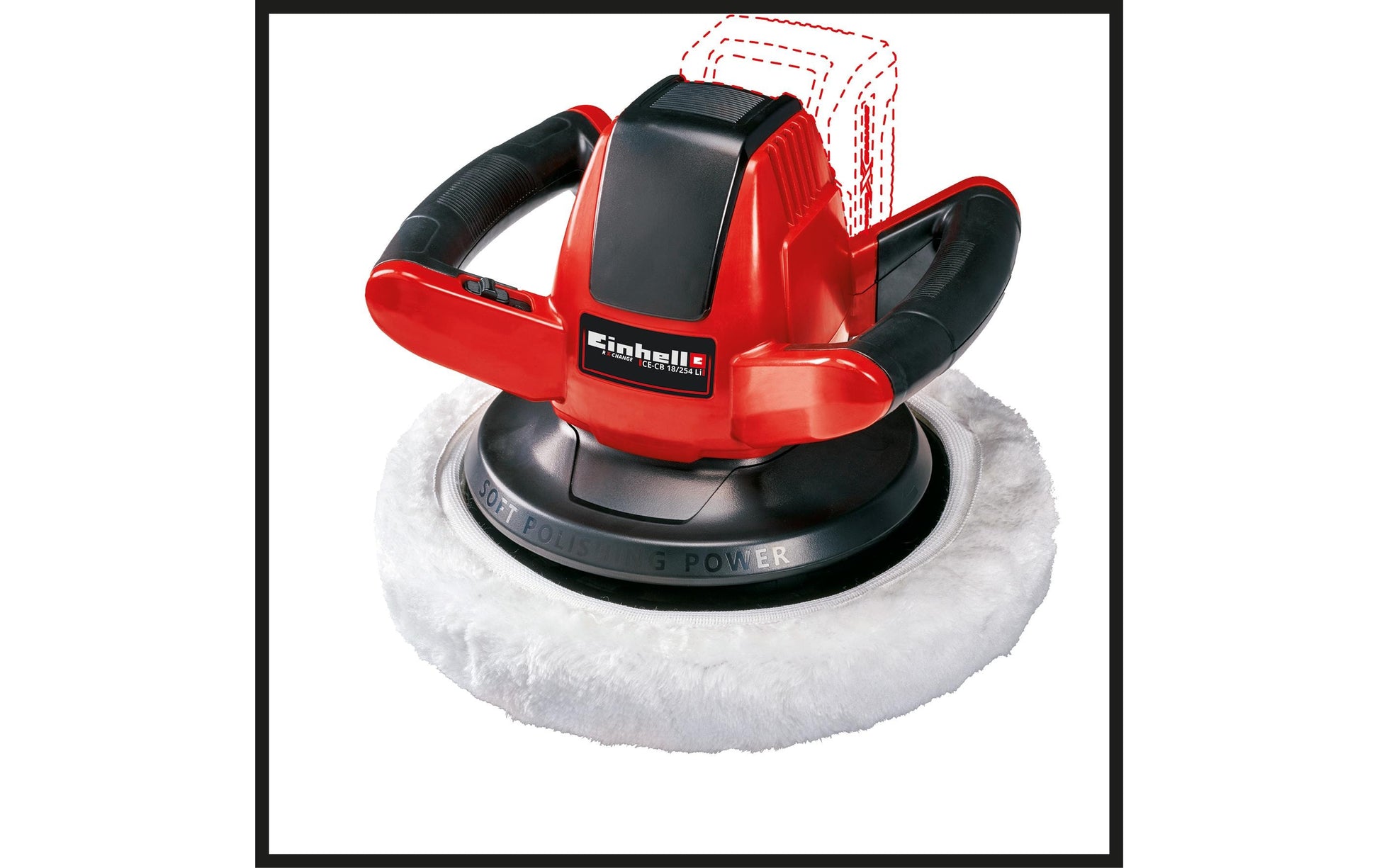 Einhell automotive Einhell CE-CB 18/254 Li Poliermaschine – Ø 254 mm, 2500 U/min – Solo