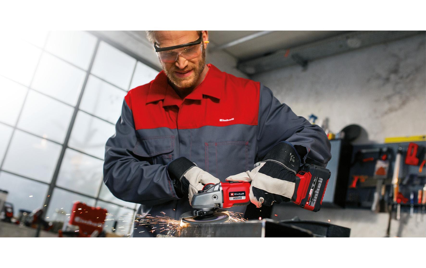 Einhell professional Einhell Winkelschleifer AXXIO 18/125 Q – 18 V (Power X-Change) – Ø 125 mm – Solo – Quick-Fix