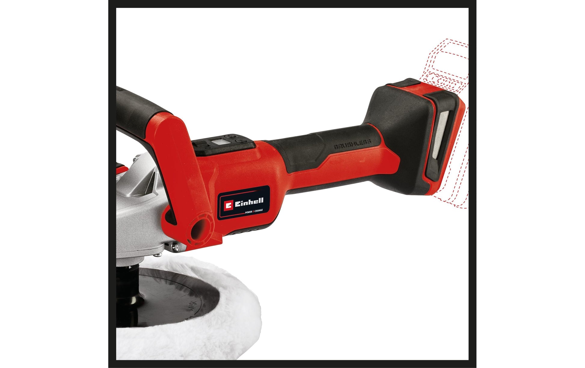 Einhell automotive Einhell Poliermaschine CE-CP 18/180 Li – 18 V – Ø 180 mm – Solo