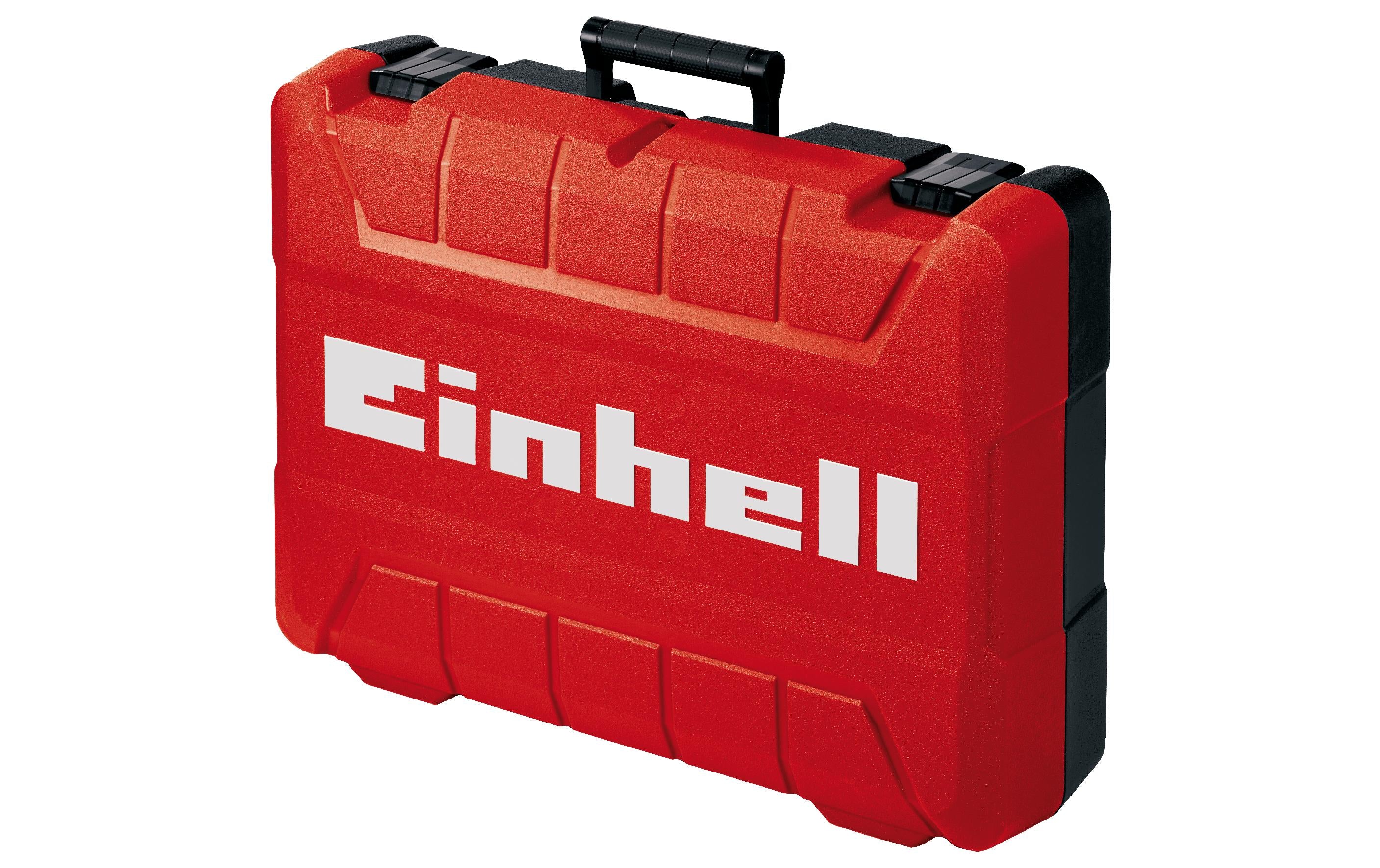 Einhell E-Box M55 Systemkoffer – leer, spritzwassergeschützt, rot, B 550 × H 400 × T 150 mm, für PXC