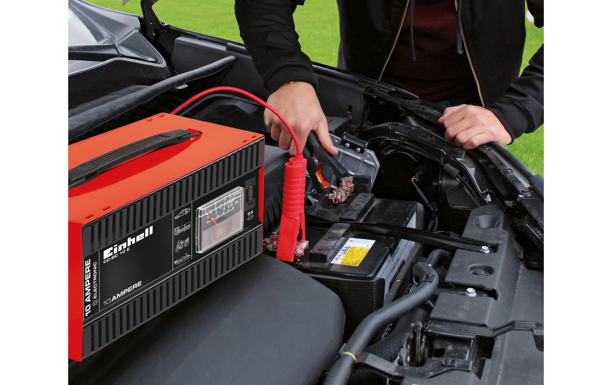 Einhell automotive Automatik-Ladegerät – 12 V, 10 A, für PKW, Blei (Pb), bis 200 Ah, Erhaltungsladung