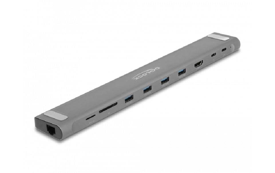 DeLOCK 87895 Dockingstation – USB-C, 1× HDMI, 4× USB-A, 1× USB-C, 85 W PD, GbE, SD/microSD, für Windows/Mac