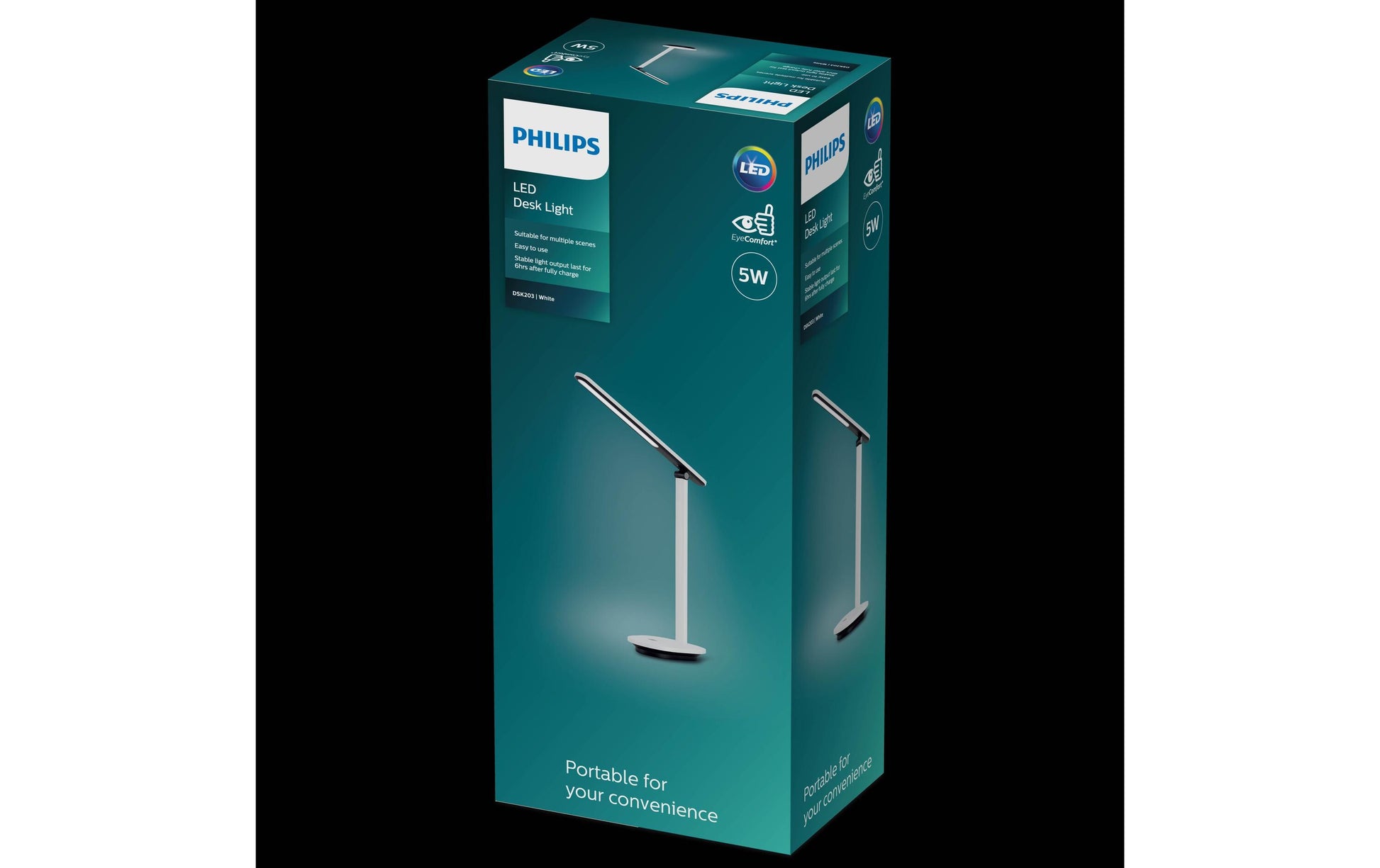 Philips by Signify Philips Tischleuchte Ivory – 130 lm, 5 W, 3600 K, dimmbar, EyeComfort, weiss