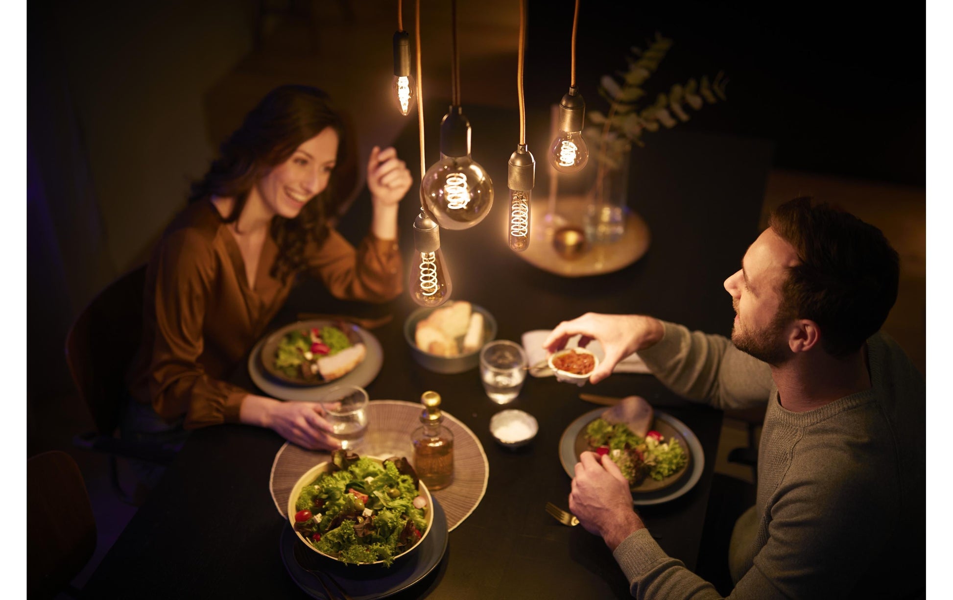 Philips by Signify Philips LED-Leuchtmittel E27 ST64 – 250 lm, 3,1 W, Warmweiss 1800 K – 1 Stk. – Bernstein, Glas