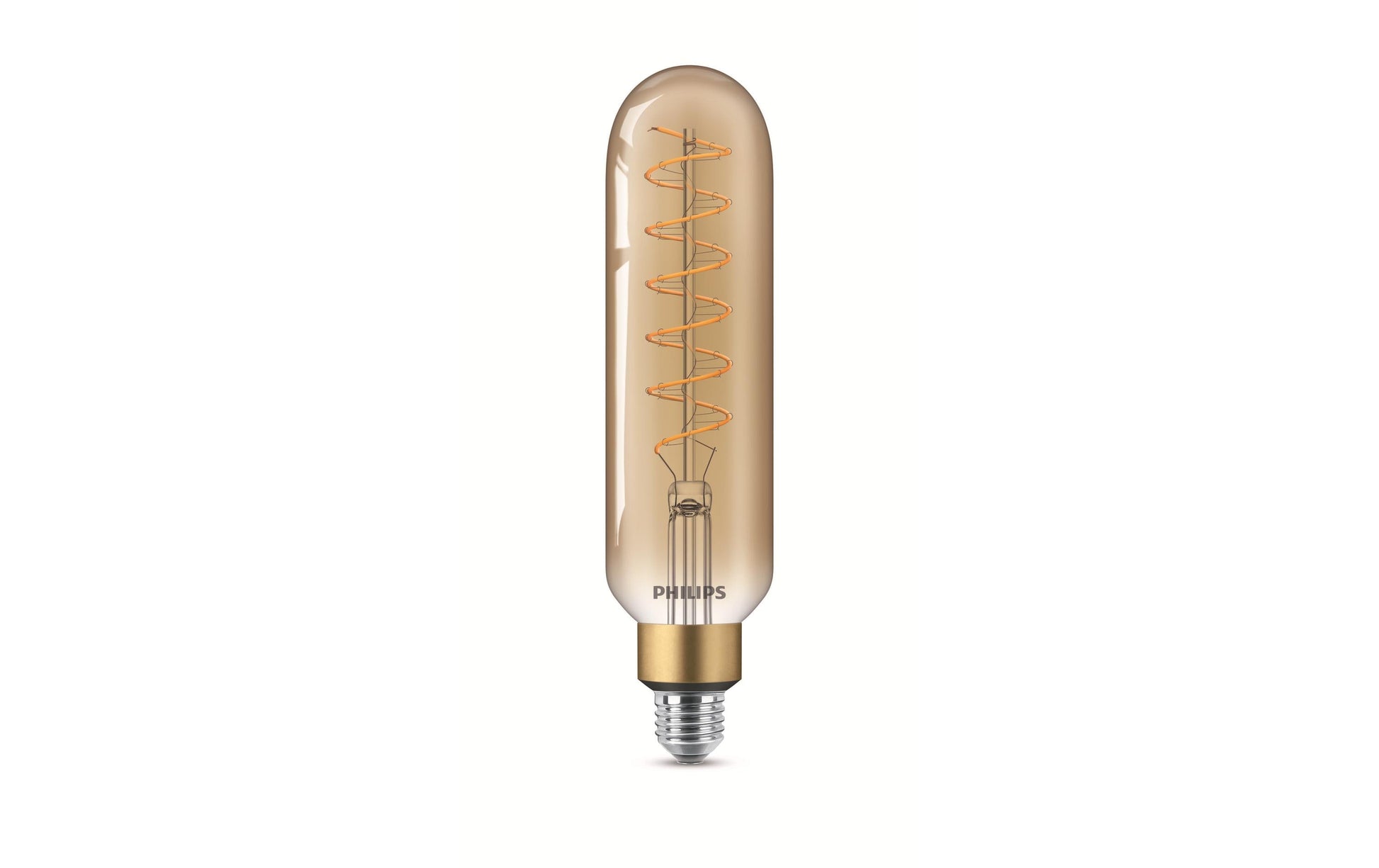Philips LED-Leuchtmittel E27 T-Form – Warmweiss 1800 K, 470 lm, 7 W – 1 Stk., Gold, Glas