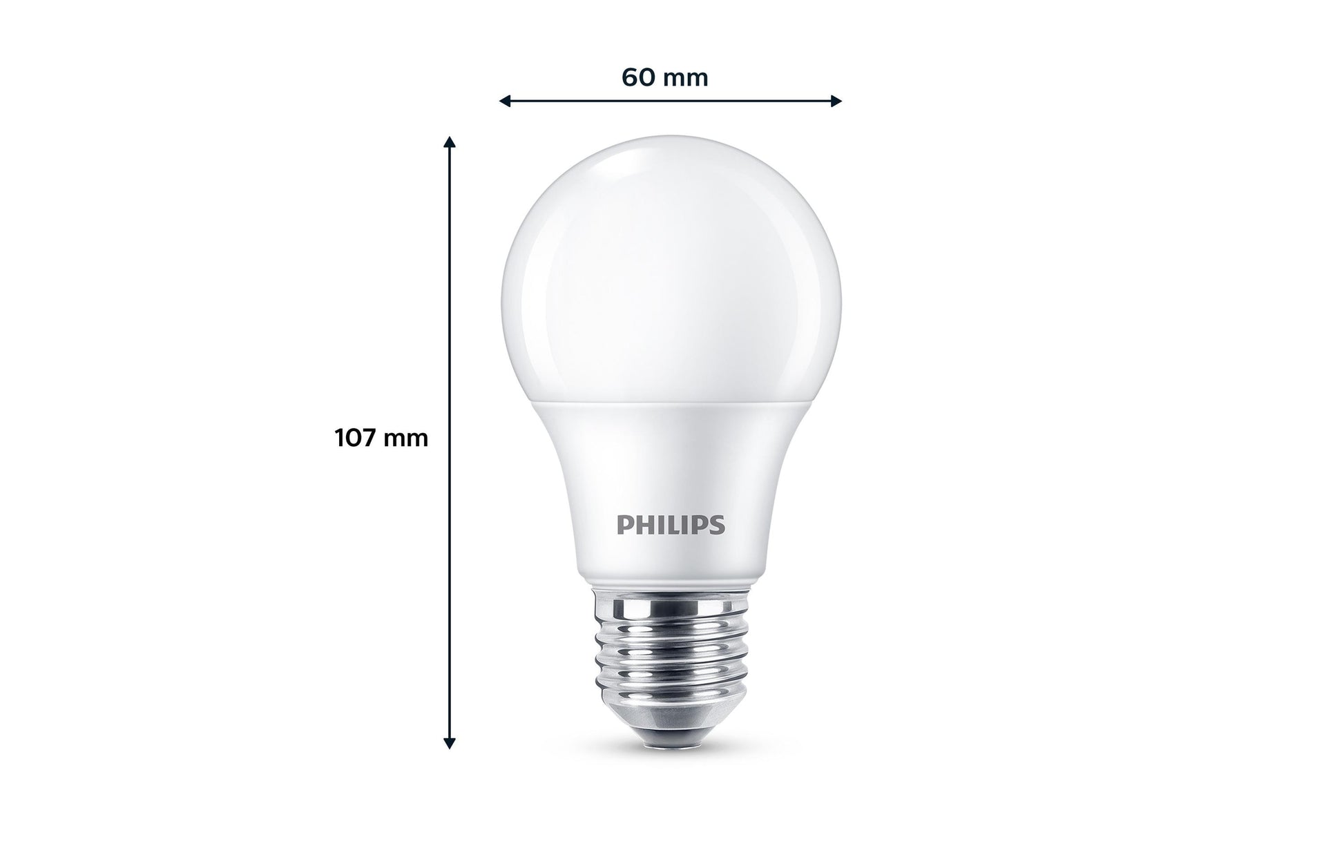 Philips by Signify Philips LED-Leuchtmittel E27 A-Form – Warmweiss 2700 K, 470 lm, 4,9 W – 2 Stk.