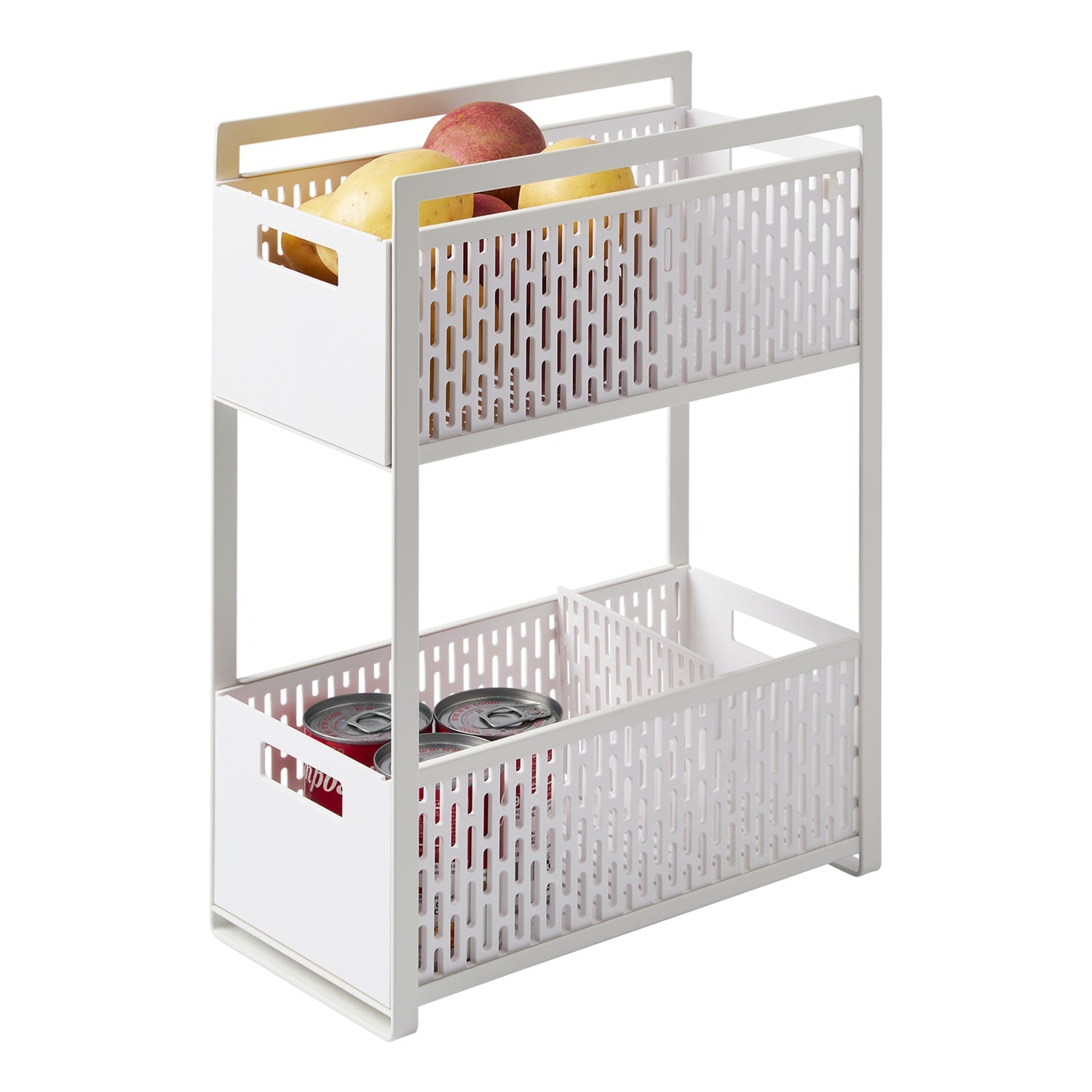 Yamazaki Aufbewahrungskorb TOWER – Stahl/ABS-Kunststoff, Schwarz, 16 × 46 × 32,5 cm