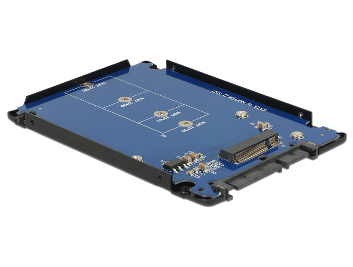 DeLOCK 62688 Adapter M.2 Key-B zu SATA – für M.2 SATA SSD, 2,5" 7 mm, inkl. Schrauben, schwarz