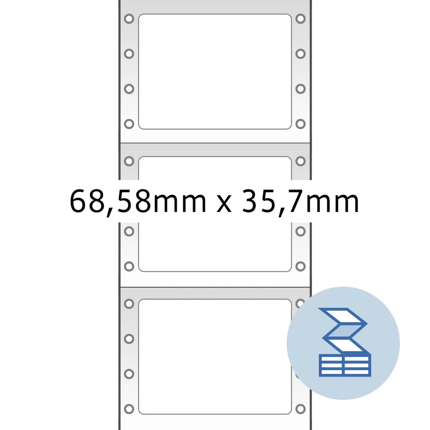 HERMA Druckeretiketten, 69 mm × 36 mm, weiss, Papier, permanent, 4000 Etiketten